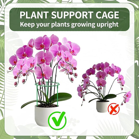 12 Pack Plant Support Stakes Sets - Versatile Plant Cages, Stackable Garden Flower Support, Small Plant Stakes for Indoor Plants,Tomato,Monstera, Peony, Hydrangea, Climbing Plants