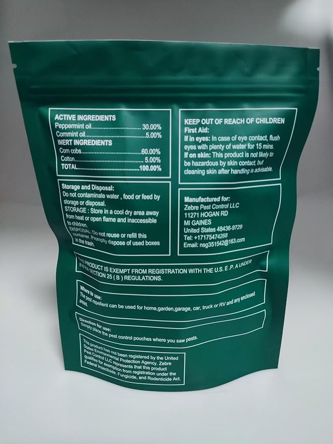 Pest Control Pouches, Rodent Repellent, Mouse Repellent, Repel Mice, Mouse, Rats, Ants, Roaches, Spiders, Moths & Other Pest, Rat Repellent Safe for Kids & Pets, Mice Repellent 8P