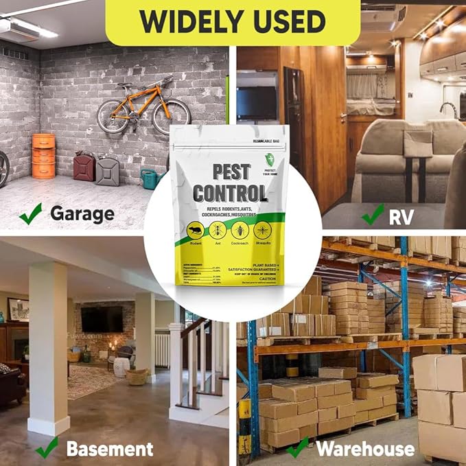 SCFKAOF Pest Control, Mouse Repellent Indoor, Rodent Repellent Outdoor, Spider Repellent Indoor, Rat Repellent, Mice Repellent Indoor, Repel Ants, Roaches, Spiders, Moths & Other Pests-8P