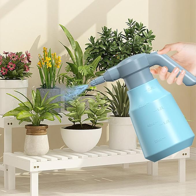 Electric Plant Spray Bottle, Portable USB Rechargeable Lawn Garden Water Sprayer, 0.5 Gallon Battery Powered Garden Sprinkler, Garden Sprinklers with Adjustable Mist Sprayer and Extension Spout