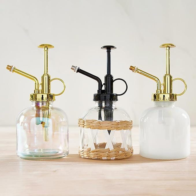 Santa Barbara Design Studio Glass Plant Mister Vintage Style Spray Bottle for Indoor Plants, 6" H, Opal