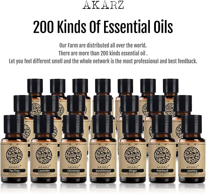 Cypress Essential Oil AKARZ Natural Organic Pure Premium Therapeutic Hinoki Oils for Skin Body Hair Care, Diffuser,Candle,Soap,Making, DIY,Massage Aroma 0.34 Fl Oz (10ml)