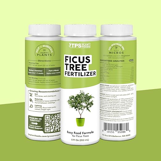 Ficus Tree Fertilizer – Liquid Plant Food for Lush Foliage, Stronger Roots & Healthy New Growth, 8 oz