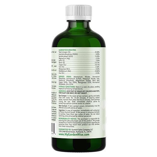GARDENWISE Peace Lily Fertilizer: 3-1-2 Liquid Fertilizer with Essential Micronutrients - The Ultimate Food for Spathiphyllum, Perfect for Indoor Plants (32 OZ)