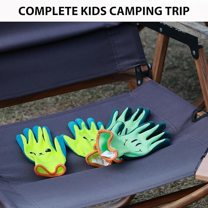 Kids Gardening Gloves for Ages 2-12 Toddlers, Youth, Girls, Boys, Children Garden Gloves for Yard Work (Size 4 for 7, 8 Year Old)
