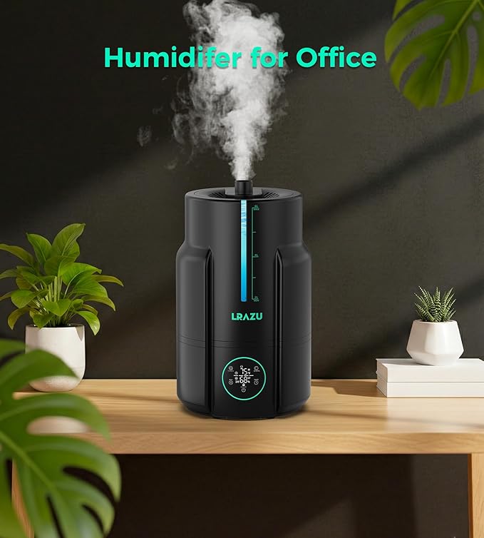 6L/1.6 Gal Reptile Fogger Humidifier, Misting System for Reptiles with Extendable Targeting Hose, 400 mL/h Plants Humidifier with Precise Temp & Humidity Probe for Grow Tent, Greenhouse, Growers
