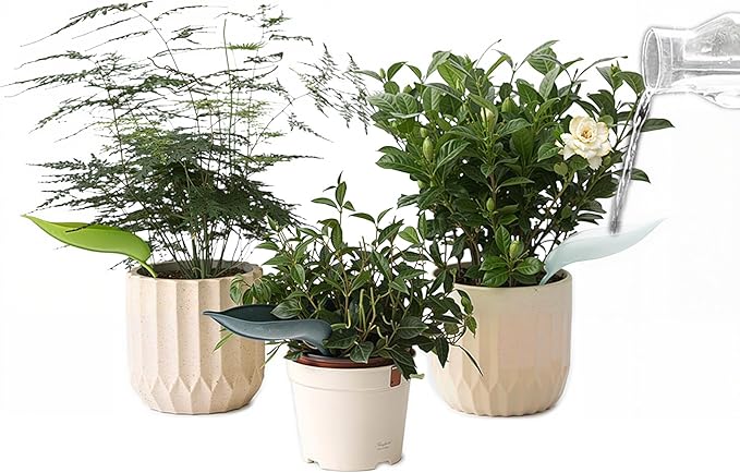 8 PCS Watering Leaves Plastic Plant Pot Watering Funnel Leaf Shape Drip Irrigation Device for Indoor and Outdoor Plants