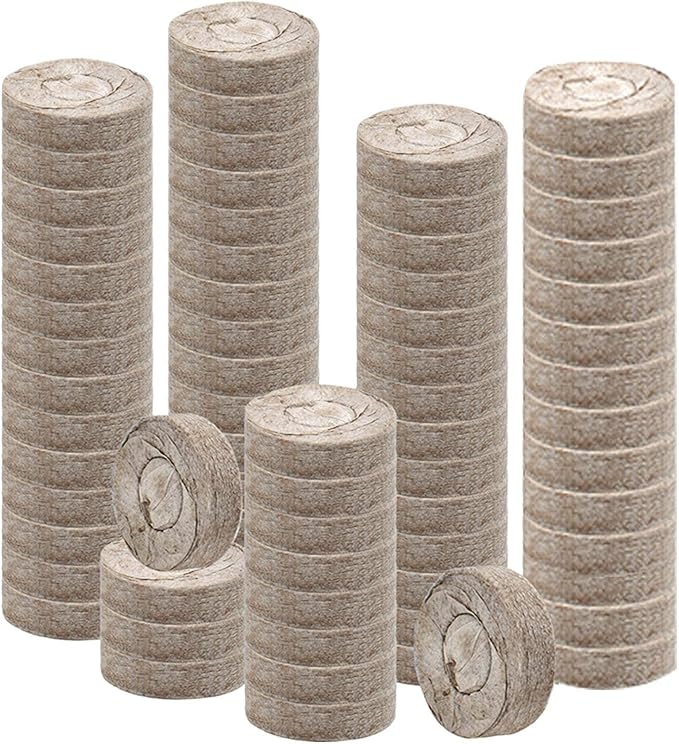 100 Pieces Organic, Potting Fertilizer 30MM, Peat Rooting Soil, for Vegetable Flower, Tree Cactus Orchid, Bonsai Monstera Citrus, Soil for Plants, Seedling Starter Pods, Root Growth Booster