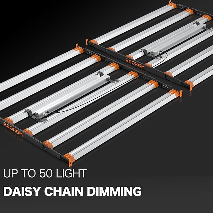 Pro Bar 800W LED Grow Light, Daisy Chain Dimmable Full Spectrum, High PPFD for Indoor Plants Seed Starting Veg Bloom 5x5/4x4ft Coverage, Pro Growing Lamps for Home & Commercial, Retractable
