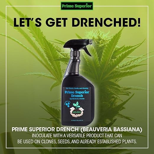 Drench Spray (15 fl.oz) – Plant inoculant & Growth Stimulant. Safe for Family, Pets & Environment. Organic Compliant for Vegetable Gardens, lawns, & House Plants. Indoor & Outdoor use.