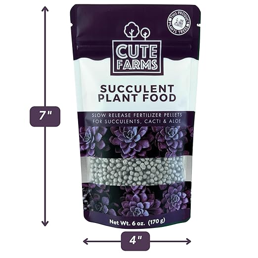 Succulent, Cacti & Aloe Slow Release Fertilizer Pellets for Indoor and Outdoor Plants (6 oz) Resealable Bag