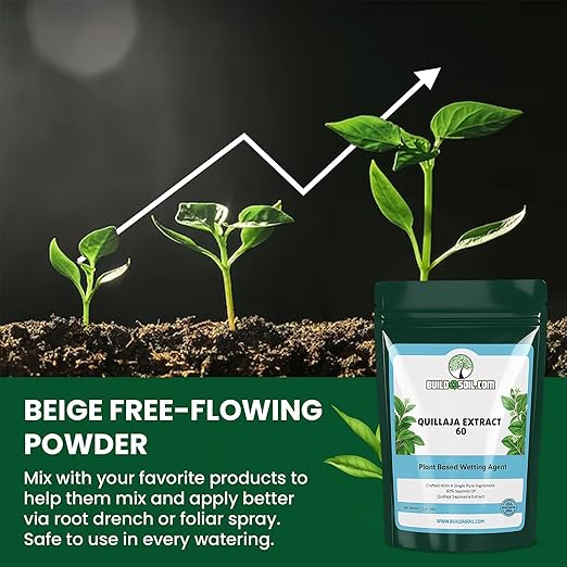 BuildASoil Quillaja Saponaria Extract Powder 60% (2 oz) โ Natural Root Growth Booster for Plants