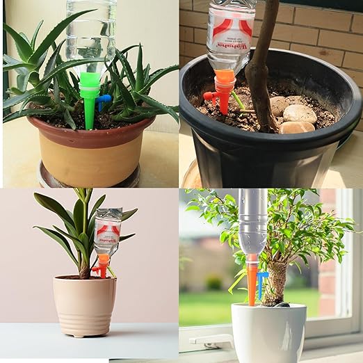 10pcs Automatic Watering Spikes, Adjustable Plant Watering Device, Automatic Flower Waterer for Potted Plants with Adjustable Water Flow, Watering Spikes, drip Irrigation System, dripper