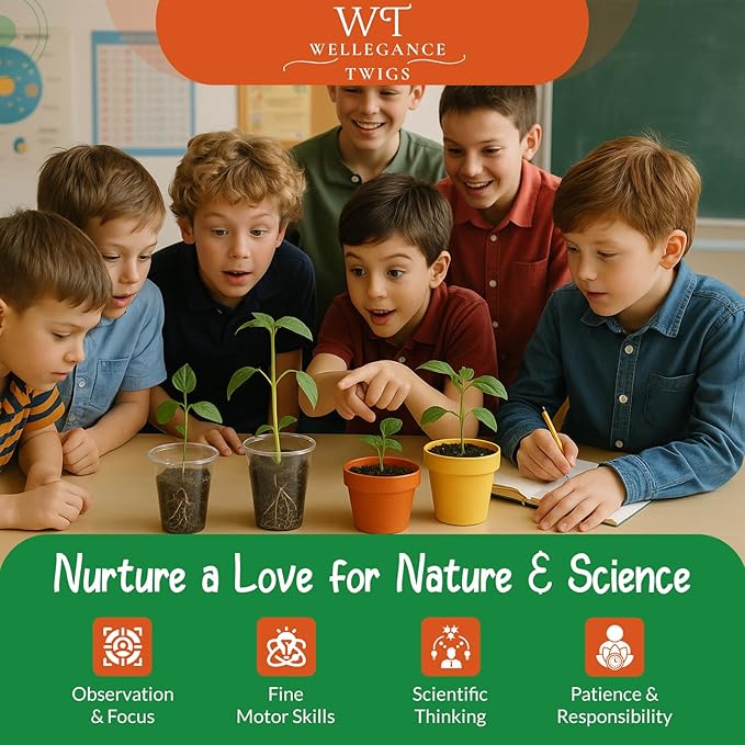 Plant Science Kit for Kids Ages 8-12 | STEM Educational Gift with 19 Experiments | Grow Real Plants from Kitchen Seeds | DIY Biology Set for Boys & Girls Birthday Christmas