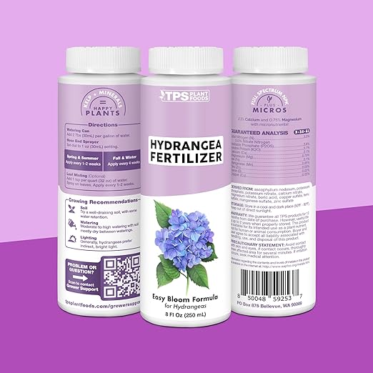Hydrangea Fertilizer – Liquid Plant Food for Bigger Blooms, Rich Flower Color & Stronger Root Development, 1 Gallon