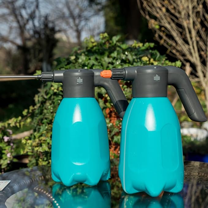Electric Spray Bottle 2L/ 0.5 Gallon, Automatic Plant Mister Spray Bottle for Indoor and Outdoor Plants, Rechargeable Battery Powered Sprayer for Garden, Fertilizing, Cleaning, Blue