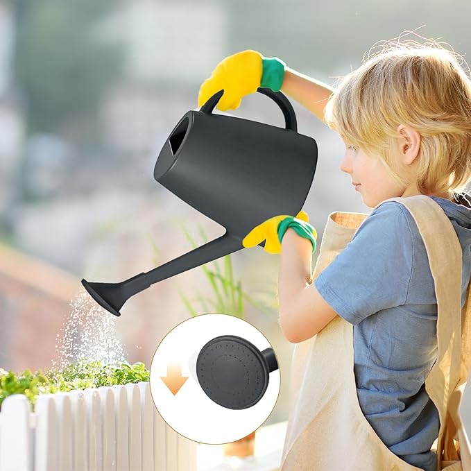 Plastic Watering Can - 1/2 Gallon - Grey