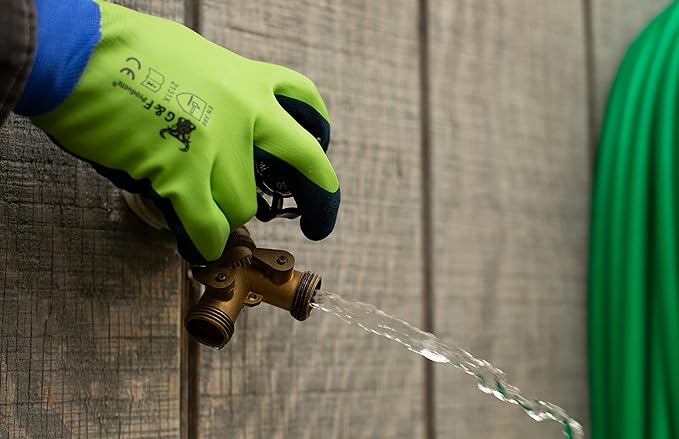 G & F 1536XL-6 6 PAIR PACK Aqua Gardening Men's Gloves with Double Microfoam Latex Water Resistant Palm, Men's X-Large Size