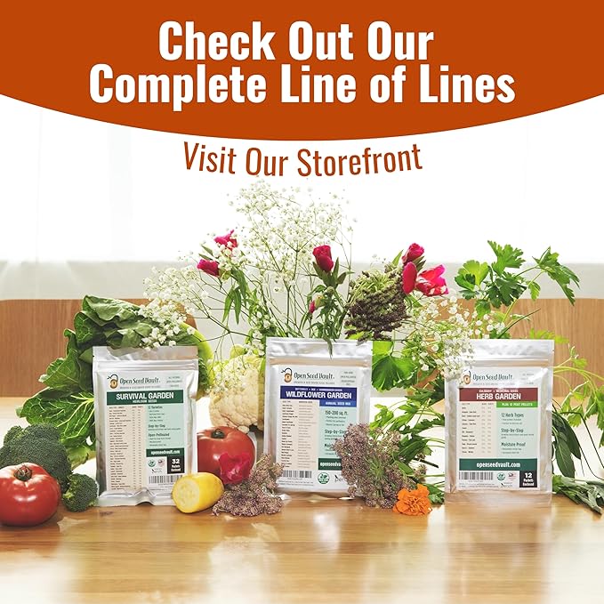 Open Seed Vault | 4,000 Heirloom Seeds | 12 Variety Pack of Herb Seeds | 2026 Season | Non GMO Vegetable and Fruit Seeds | Planting Outdoor & Indoor Garden | Gardening Starter Kit High Yield Produce