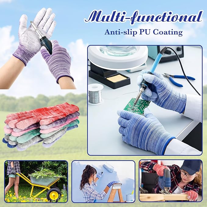 Cutecrop Breathable Gardening Gloves Bulk for Women and Men 8.9 Inch Multi-purpose Garden Gloves for Weeding Pruning