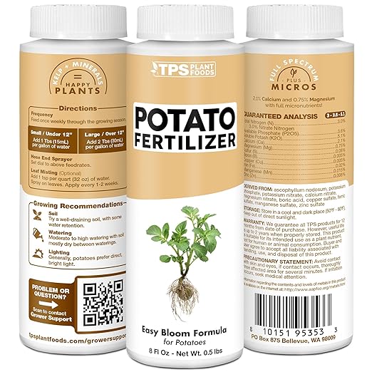 Potato Fertilizer – Liquid Plant Food for Bigger Tubers, Stronger Roots & Vigorous Plant Growth, 8 oz