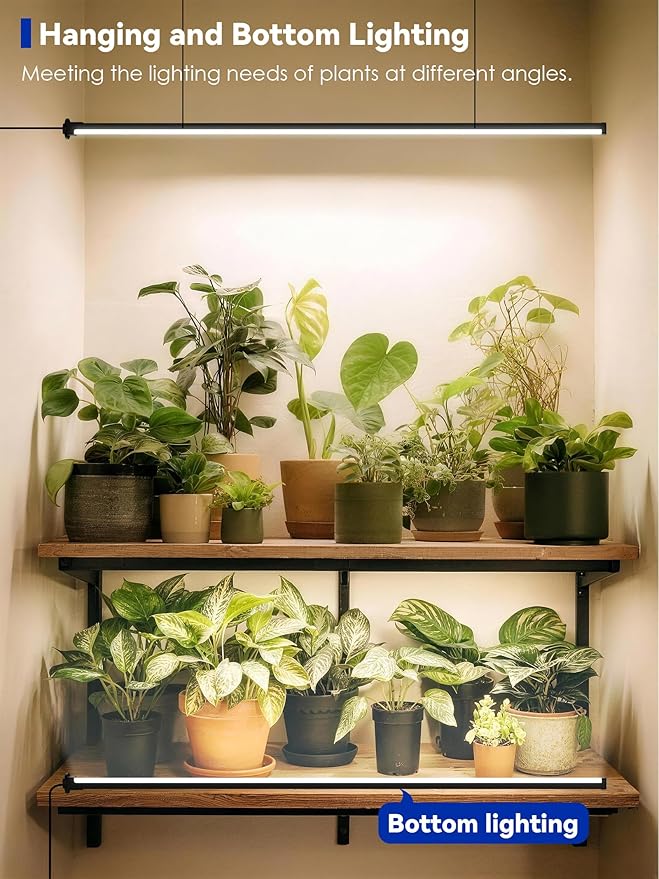 Grow Light with Auto-Timer, Hanging and Standing Grow Lights for Indoor Plants,3 Light Modes, Detachable Full Spectrum Plant Lights for Wide Area Coverage in Indoor Plants (60 in)