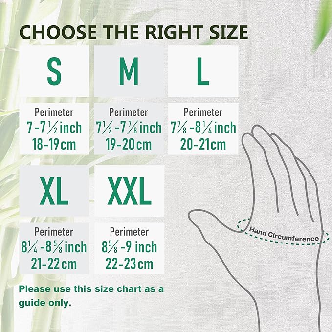 COOLJOB 2 Pairs Gardening Gloves for Women and Men, Bamboo Working Gloves Touchscreen, Grippy Nitrile Rubber Coated Work Gloves, Green/Black, Large Size (2 Pairs L)