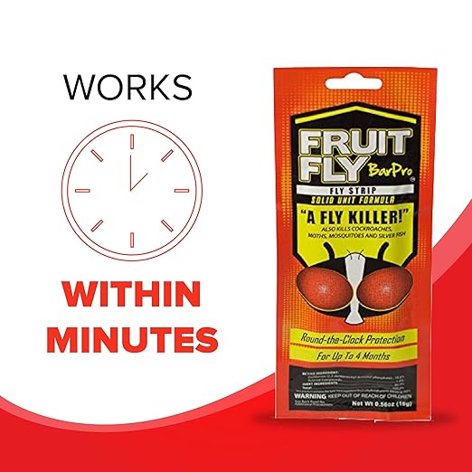 Fruit Fly BarPro – 4 Month Protection Against Flies, Cockroaches, Mosquitos & Other Pests – Non-Toxic & Portable for Indoor & Outdoor Use