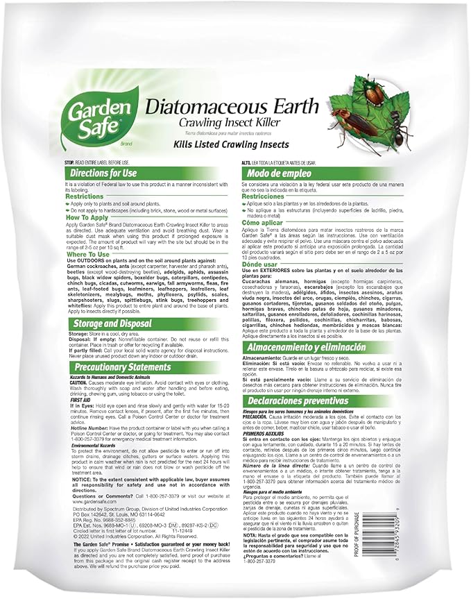 Garden Safe Insect Killer, Diatomaceous Earth, 6 Pack