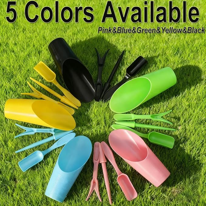 8pcs Potting Soil Scoop for Indoor Plants, Garden Tiny Plant Shovel Hand Tools Transplanting Succulent Cultivation Digging Bonsai Soil Scoops Kits,2 Sets Blue