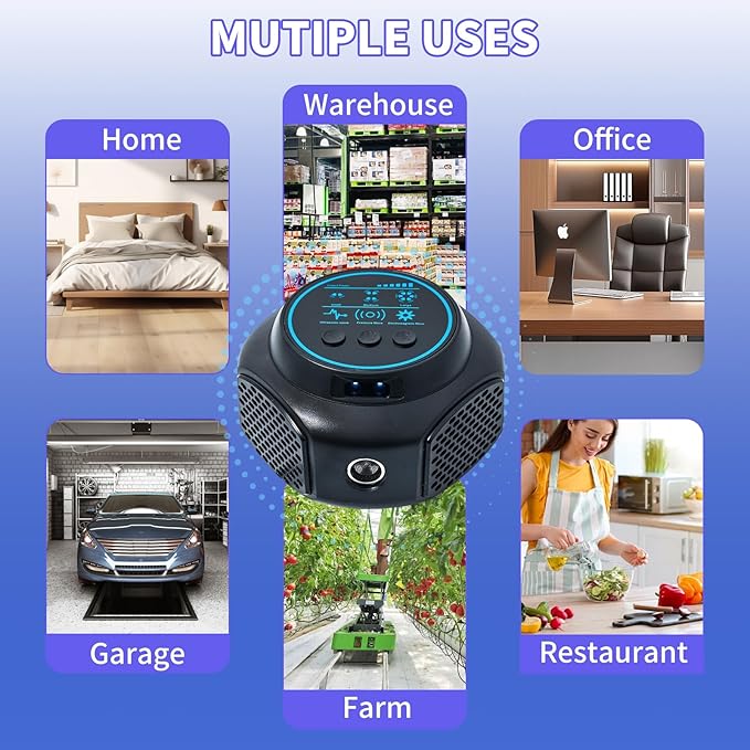 Ultrasonic Pest Repellent Plug in Indoor Mouse Traps for Home, Mouse Repellent Ultrasonic Device Rodent Repeller Ultrasonic Plug in Pest Control for Rat Mice Spider Squirrel Roach for Attic (1, Black)