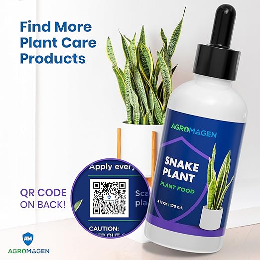 AgroMagen Plant Food with Essential Nutrients & Chelated Micronutrients, Liquid Fertilizer (4 fl.oz.) (Snake Plant)