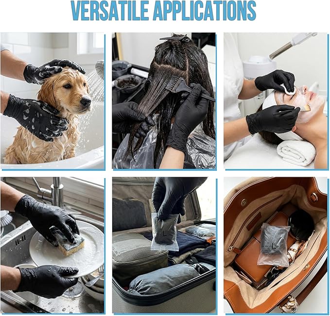 ANBOSON Nitrile Gloves 100 Count, with 5 Bonus Individually Wrapped Pairs for On-the-Go, 5 Mil Texture Grip, for Food Handling, Powder Free, Latex Free - Small