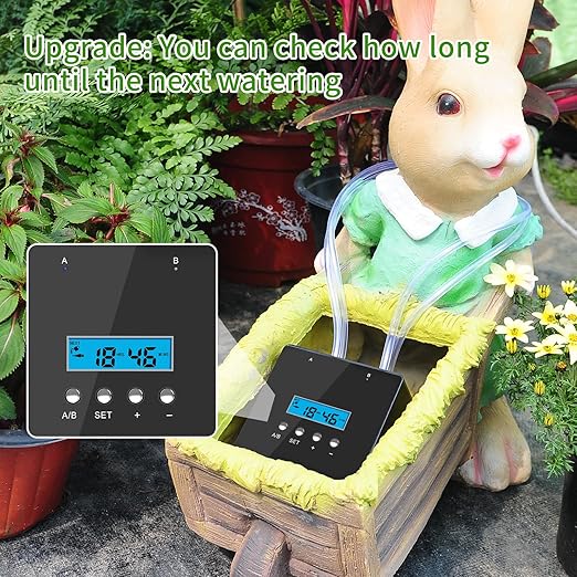 Automatic Watering System for Potted Plants | Indoor Plant Waterer with Programmable Timer, Dual Self-Priming Pumps, Drip Irrigation Kit for Up to 20 Plants