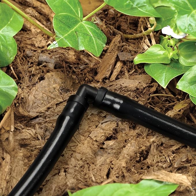 RedChili 290 Pack Drip Irrigation Fittings Kit for 1/4" Tubing, Complete Set with Barbed Connectors (Misting Nozzles, Flat Tees, Single Barbs, Valves, Couplings, Valves, Tees, Elbows, Plugs, Crosses)