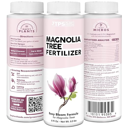 Magnolia Tree Fertilizer – Liquid Plant Food for More Blooms, Rich Green Leaves & Stronger Root Development, 32 oz