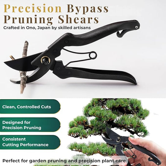 Wablade Japanese Pruning Shears Made in Japan, Bypass Hand Pruner for Clean Controlled Cutting, Up to 0.59 Inch for Branches, Alloy Steel Blade, Smooth Easy Control Gardening (Standard Model)