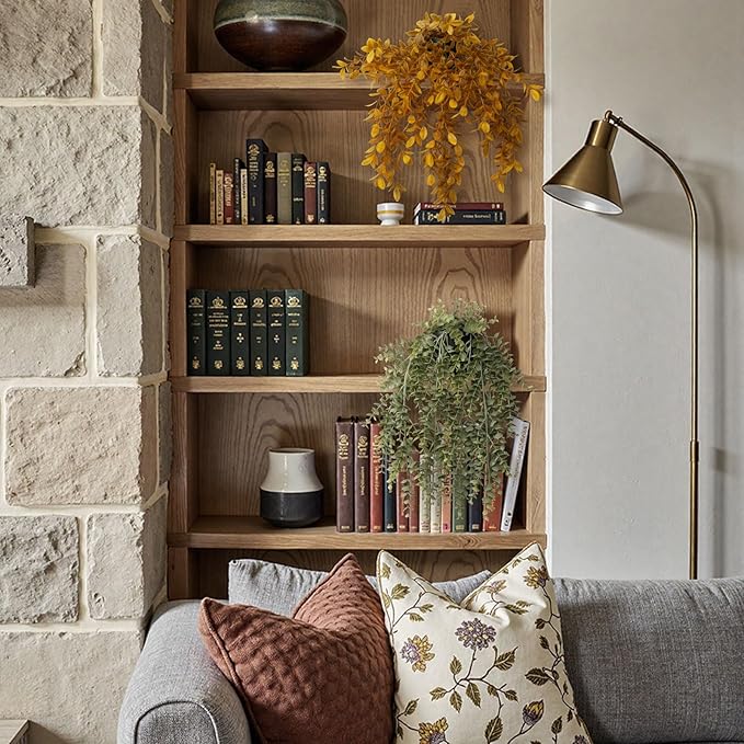 3 Packs Fake Hanging Plants with Black Pots, 18" Artificial Hanging Plants for Wall Decor, Fake Fern Plants Mandala Vine for Home Bathroom Bedroom Kitchen Office Room Decor