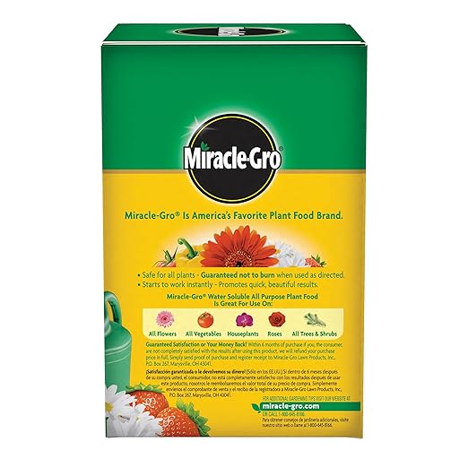 Miracle-Gro Water Soluble All Purpose Plant Food - Fertilizer For All Indoor or Outdoor Plants including Roses, Flowers, Vegetables, Houseplants, Trees, and Shrubs, 1.5 lbs.