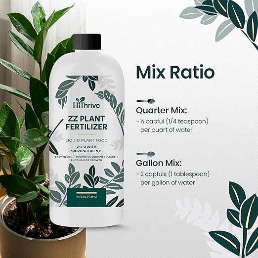 16oz ZZ Plant Fertilizer - Makes 32 Gallons of Liquid Fertilizer for Indoor Plants, Outdoor & Houseplant Food for ZZ Plant Live - Nutrient-Rich Formula for Glossy Leaves & Strong Roots