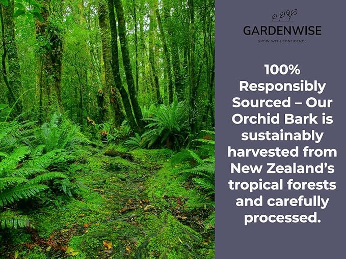 GARDENWISE Premium Orchid Bark for Potting Mix – Ready-to-Use Pine Bark for Indoor Plants, Orchid Repotting & Soil Mix Creation, Ideal Orchid Medium (5 Quarts)
