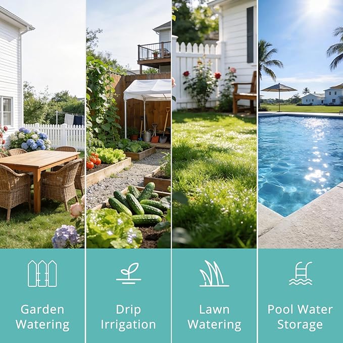 QUOBAS Sprinkler Timer, Weekly Programmable Water Hose Timer for Garden Hose Faucet with Waterproof HD Screen, Rain Delay/Manual/Automatic Irrigation Watering System for Garden, Lawn, Yard