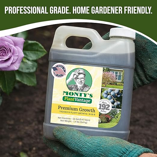 PlantVantage Premium Growth Liquid Plant Fertilizer – NPK Fertilizer (8-16-8) with Zinc & Iron, Liquid Plant Food for Stronger Stems & Larger Leaves, Foliar Spray for Trees, Shrubs & Flowers – 16 oz