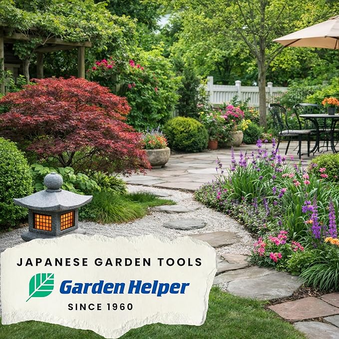 Japanese Garden Trowel Heavy Duty Japanese Steel with Wood Handle, Garden Transplanter Tool for Digging, Scooping, Transplanting, Made in Japan, Large Silver
