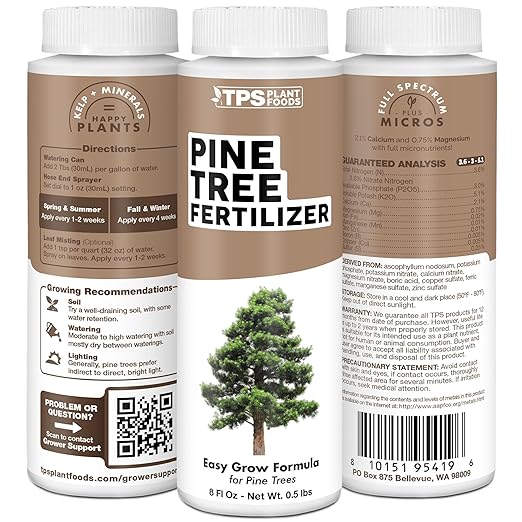 Pine Tree Fertilizer - for Leyland Cypress & Evergreen Tree Care - Pushes Rapid Root Growth for Strong, Wind-Resistant Yard Trees - Liquid Plant Food, 1 Gallon