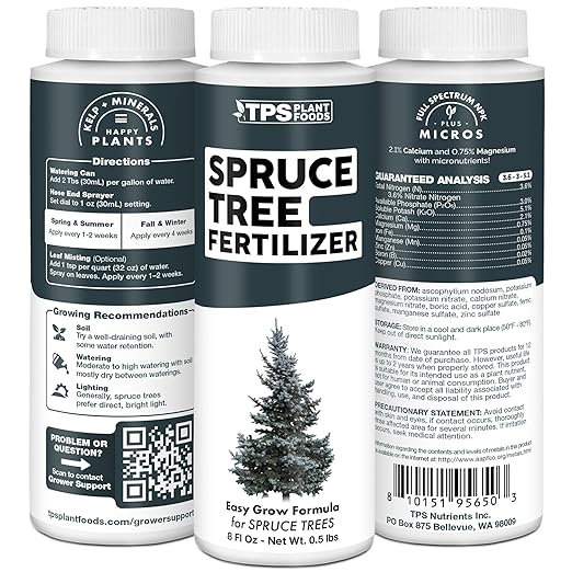Spruce Tree Fertilizer – Liquid Plant Food for Rich Green Needles, Stronger Roots & Healthy Evergreen Growth, 8 oz