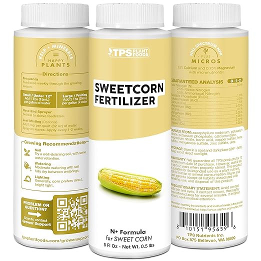 Sweet Corn Fertilizer – Liquid Plant Food for Bigger Ears, Vigorous Stalk Growth & Stronger Root Development, 32 oz