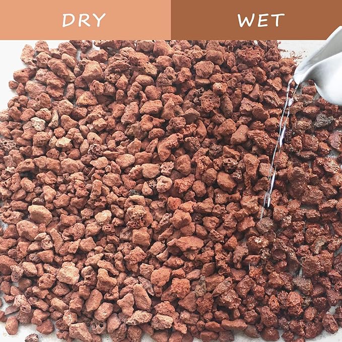 Lava Rocks for Plants -100% Pure Volcanic Rock No Dyes or Chemicals-Best Lava Stones Top Dressing for Cacti Succulents Plants,Bonsai (Red, 15LBS)