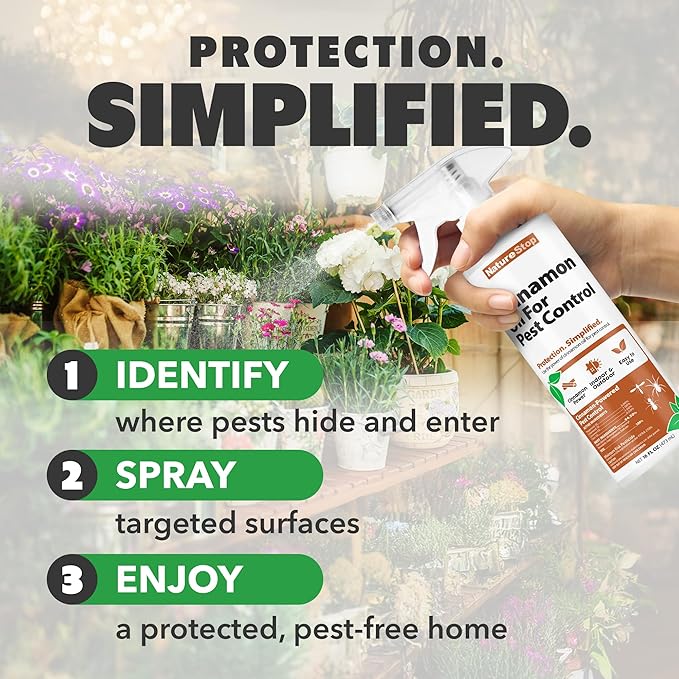 Cinnamon Oil for Pest Control, Natural Essential Oil Spray for Insects & Household Pests, 16 oz (475mL)