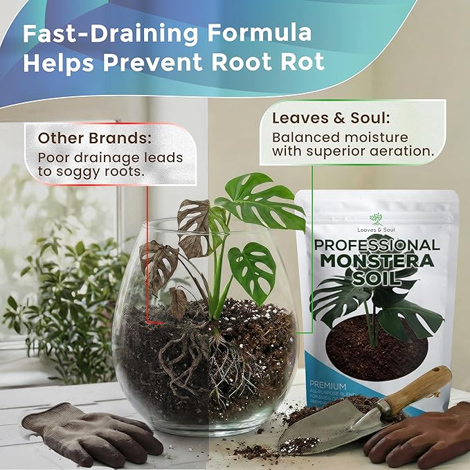 Monstera Plant Soil Premium All Purpose Blend | Extra Large 8.2 Quarts | Ready to Use for Indoor Container and Houseplants | Peat, Coco Coir, Perlite, Dolomite | Made in USA